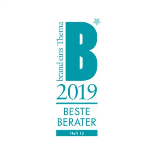 Siegel Beste Berater 2019 von Brand eins das die Management- und IT-Beratung Consileon seit 2015 jedes Jahr gewinnt