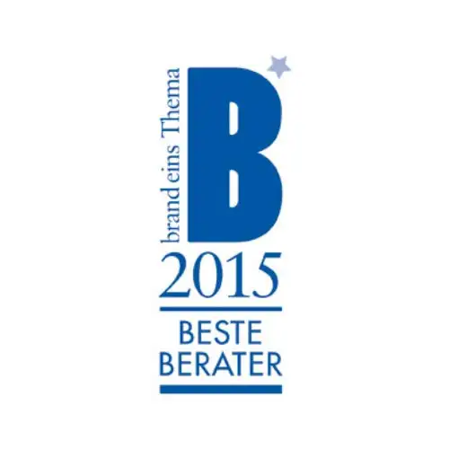 Siegel Beste Berater 2015 von Brand eins. Seither konnte die Management- und IT-Beratung Consileon diese Auszeichnung jedes Jahr ergattern.