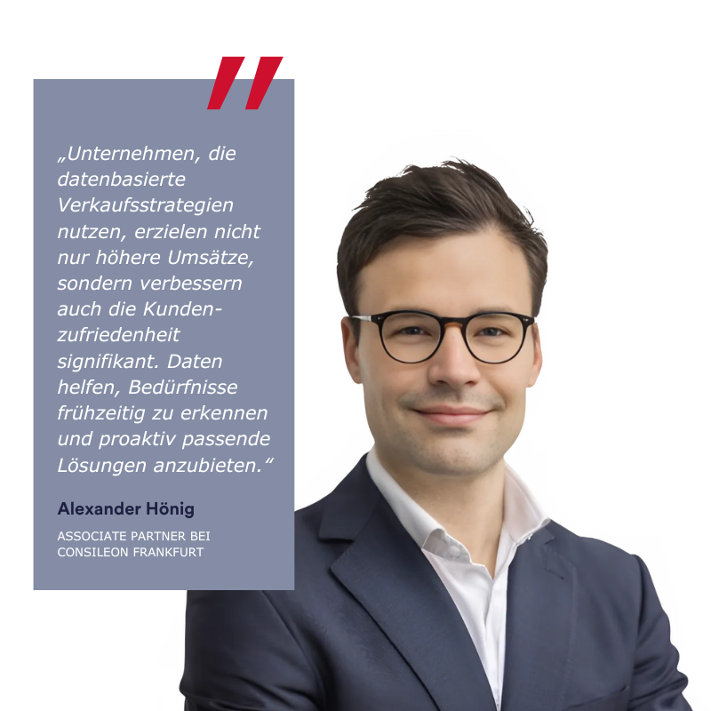 Ansprechpartner Consileon, Alexander Hönig, für Data Driven Sales