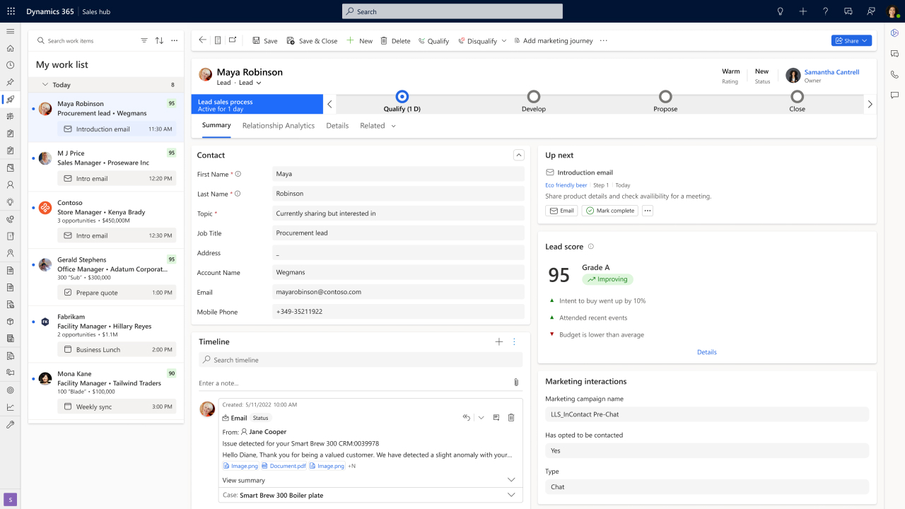 Eine moderne CRM-Oberfläche zeigt Leads, Aktivitäten und Kundeninformationen übersichtlich an, symbolisch für strukturiertes Vertriebsmanagement und datenbasierte Kundenbeziehungen