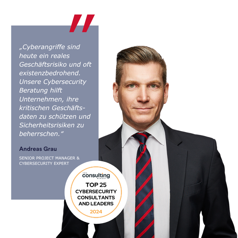 Ansprechpartner Consileon, Andreas Grau für Cybersecurity