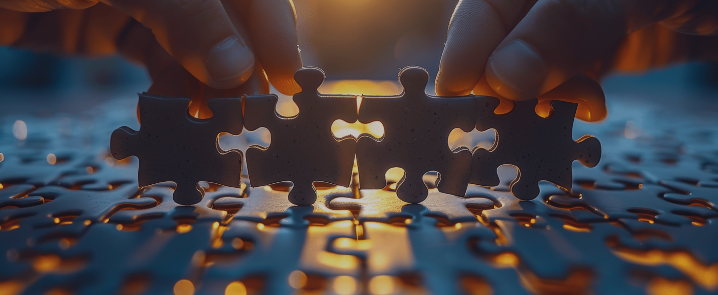 Puzzleteile, symbolisch für CRM Integration Website