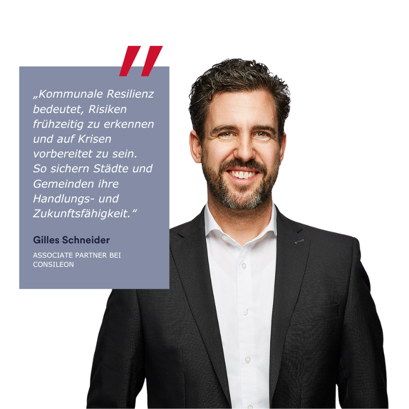Ansprechpartner Consileon, Gilles Schneider, Kommunale Resilienz