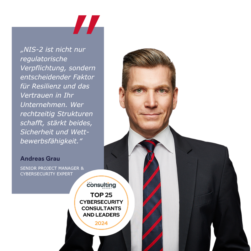 Ansprechpartner Consileon, Andreas Grau, NIS-2-Beratung