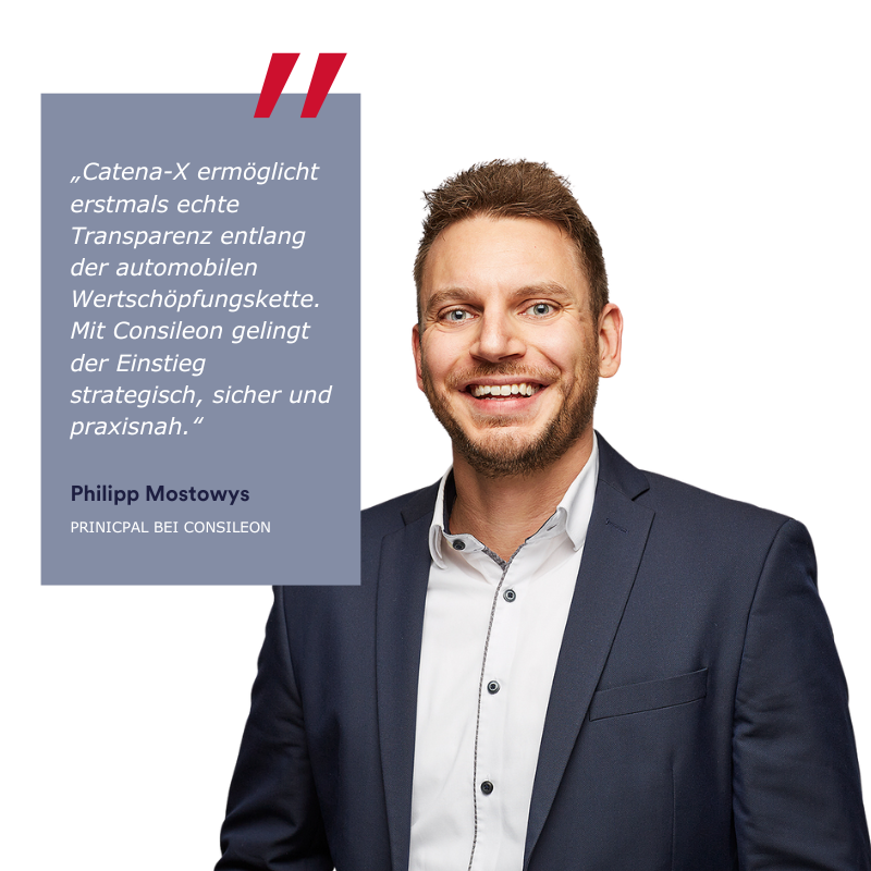 Ansprechpartner Consileon, Philipp Mostowys, Catena-X Traceability