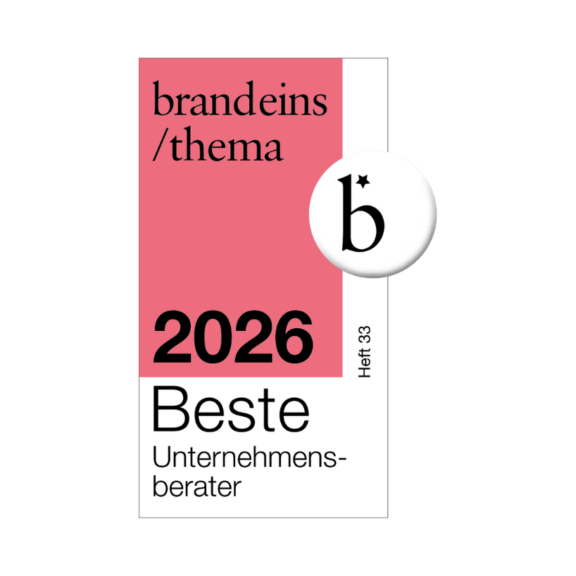 Siegel ‚brand eins/thema 2026 Best Consultants Germany‘